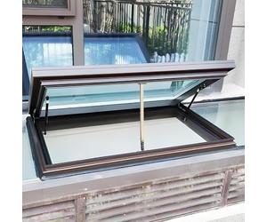 Ventana de tragaluz, elevador de gas con control remoto, vidrio templado y sensor de lluvia nergética para solárium y sótanos, mejora la luz natural