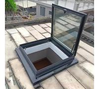 Ventana de tragaluz manual de nergética de aluminio de doble capa templada, mango de metal perfecto para instalación de ático y solárium y diseño Slish