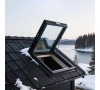 Ventana de tragaluz para techo inclinado/plano, aleación de aluminio resistente con doble cristal, ideal para ático, sótano, solárium, 50 x 70 cm