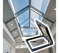 Ventana de tragaluz para techo y sótano de 95 x 70 cm, mejora la luz natural y la ventilación para áticos y cobertizos, ideal para mejoras del hogar y nergética