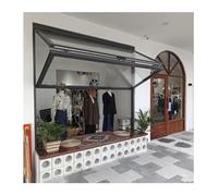 Ventana de venta personalizada, Aleación de aluminio arriba abajo tamaños múltiples plegables del marco del negro de la ventana de servicio((WXH)140x120cm)