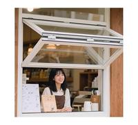 Ventana de venta personalizada, Aleación de aluminio tamaños múltiples multicolores plegables de apertura de la ventana de desplazamiento del servicio de 85 grados((WXH) 120x120cm)