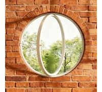 Ventana de ventilación giratoria de 360°, Ojo de Buey Redondo de aleación de Aluminio con Cristal de Seguridad Estriado, Ventana de ventilación Decorativa con manija para baño y Cocina (blan