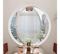 Ventana de ventilación giratoria de 360°, Ojo de Buey Redondo de Vidrio Templado y aleación de Aluminio, Ideal para el baño, la Cocina o la Sala de Juegos. Dimensiones: 30 cm (11,8 Pulgadas)