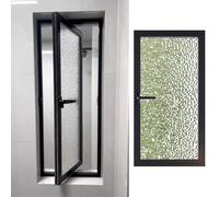Ventana de ventilación giratoria verticalmente, con Cristal de Seguridad, Marco de Aluminio, 76 x 53 cm - Ideal para graneros, gallineros, refugios Decorativos y más.