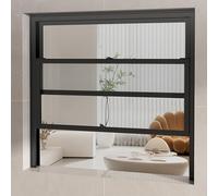 Ventana deslizante de ventilación de aluminio personalizada de 18 x 27 pulgadas, repuesto para áreas de baño y loft de gas, perfecto para concesiones de alimentos y diseño elegante