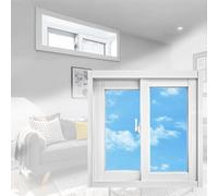 Ventana deslizante horizontal de aluminio para sótano de 94 x 35,5 cm, ventilación aislada para gallineros y baños, disponible en tamaños de 20 a 40 pulgadas y nergética (blanco)