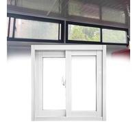 Ventana deslizante horizontal de repuesto, diseño de montaje empotrado con vidrio templado y pantalla, bloqueo móvil para sótano, baño, garaje, restaurante, gallineros