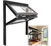 Ventana deslizante plegable de aluminio personalizable de 28 x 48 pulgadas para Food Truc le Kitchens & ReurantsF Mount Concess ventana de servicio para mayor acceso