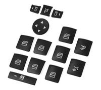 Ventana EléCtrica BotóN Cubiertas Pegatina Para Botón Desbloqueo Cerradura Puerta Clase ABCE Para GLA Para CLA Para GLK GL ML Para GLE Pegatina Para Botón Elevación De Ventana Coche(14pcs per set)
