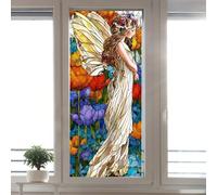 Ventana extraíble de PVC de doble cara con diseño de flor de ángel para decoración en puertas de cristal