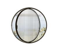 Ventana giratoria de Vidrio Templado de 360°. Elegante diseño Tipo Ojo de Buey para la decoración de Cocina, baño y Sala de Estar. Marco Negro Resistente para una estética Moderna del hogar.