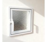 Ventana giratoria de vidrio templado de 360°, ventana de ventilación giratoria de 360° de vidrio templado, aleación de aluminio en blanco y negro, 30-80 cm(White,60cm/23.6in)