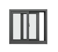 Ventana Horizontal Corredera Aluminio, Manilla Fácil Instalar, Vidrio Templado - para Cobertizo Jardín, Trastero, Protección Antirrobo(Black,27x19"/68x48CM)