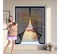 Ventana Magnética 100 x 125 cm Varios Tallas, Cierre Automático, No Requiere Herramientas, Mantiene El Aire Fresco Ventana con Mosquitera Magnética para Todas Las, Negro