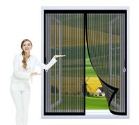 Ventana Magnética 131 x 149 cm Varios Tallas, Cierre Automático, No Requiere Herramientas, Mantiene El Aire Fresco Cortinas Antimosquitos para Todas Las Ventana, Negro