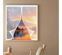 Ventana Magnética 80 x 100 cm sin Taladros, Cierre Automático, Fácil de Instalar y Lejos de Los Mosquitos con Iman sin Taladrar Cortina de Malla para Todas Las Ventana, Blanco