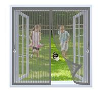 Ventana Magnética 80 x 85 cm Varios Tallas, Cierre Automático, No Requiere Herramientas, Mantiene El Aire Fresco Cortina Magnética para Todas Las Ventana, Gris