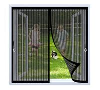 Ventana Magnética 81 x 88 cm Varios Tallas, Cierre Automático, No Requiere Herramientas, Mantiene El Aire Fresco Cortina Magnética para Todas Las Ventana, Negro