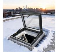 Ventana manual de tragaluz de 50 x 80/55 x 60 cm para techos, áticos, sótanos y jardines, optimiza el acceso a la luz del día (55 x 100 cm, 0,5 x 1 m)