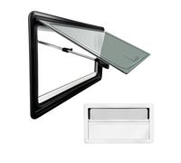 Ventana para Camper y Caravana: Ventana Abatible Externa con Persiana Integrada y Mosquitera, Ideal para Todos los Tipos de Vehículos (500x350mm)
