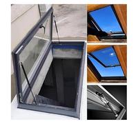 Ventana para techo de tragaluz, cubierta para trampilla de escape para techo pequeño del ático, puerta para iluminación natural del sótano, ventana para subterránea a ras (130 x 80 cm)