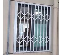 Ventana plegable a prueba de robos Barandilla plegable for ventanas, cercas de seguridad y rejas antirrobo con cerradura for habitaciones niños(5.6x4.9ft/170x150cm)