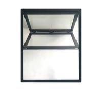 Ventana plegable con toldo, ventana corredera de vidrio templado para carros de alimentos, construcción de aleación de aluminio, tamaños personalizables para camiones de catering