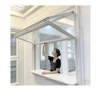 Ventana Plegable Con Vidrio Templado Y Manija, Ventanas De Aluminio Personalizables Para Casas Móviles, Ventana De Concesión Corrediza Vertical(WxH 36x22in/91x56cm)