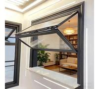 Ventana plegable corrediza de aluminio personalizable para hogares de 5 mm, templado, 81 x 71 cm, diseño de metal, ideal para espacios de vida modernos.