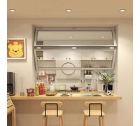 Ventana Plegable De Aluminio, Ventana De Concesión Deslizante Con Película Solar Y Guantes, Ventanas De Cocina Correderas De Vidrio Templado Personalizadas Para Venta(White,WxH 12x20in/31x51cm)
