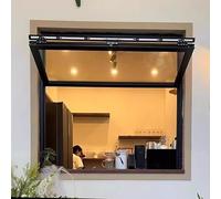 Ventana Plegable para Food Truck, Ventana de Servicio Empotrada, Marco de Aluminio, Doble Ventana Corredera, Para Snacks y Pasteles, Uso Profesional(WxH 40x28in/101.6x71.1cm)