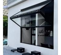 Ventana Plegable, Ventana Corredera de Aluminio para Concesiones, Ventana de Sótano con Vidrio Templado, para Cocinas Comerciales y Cafeterías(24x24in/61x61cm)