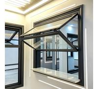 Ventana plegable vertical de aluminio con vidrio templado