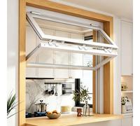 Ventana plegable vertical de aluminio con vidrio templado