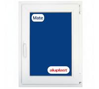 Ventana PVC Reforzada 600x800 Blanca | Oscilobatiente Izquierda | Cristal Climalit Mate | Perfil Aluplast | Entrega 24/48h