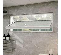 Ventana Rectangular con Eje Central Giratorio para sótanos de Casas móviles, entradas, Barcos y cobertizos (Blanca, 100 * 40 cm / 39,4 * 15,7 Pulgadas).