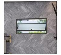 Ventana Rectangular Para Casa, Giratoria 360° Para Cobertizo, Con Marco De Aluminio Y Junta De Sellado, Ventana Empotrable Para Baño U Oficina.(Black-A,100x40 cm)