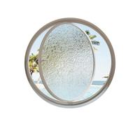 Ventana Redonda Aleación Aluminio Giratoria 360° Con Vidrio Templado, Empotrada Para Dormitorios, Cocinas, Baños Salas Estar(White,90cm)