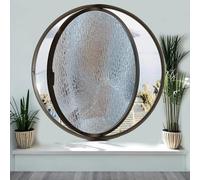 Ventana Redonda Con Rotación De 360° Alrededor Del Centro, Ventana De Aluminio Y Vidrio Con Manijas, Para Baño, Cocina, Ático, Oficina, Cafetería,Black 2,65cm/25.5in