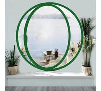 Ventana Redonda Con Rotación De 360° Alrededor Del Centro, Ventana De Aluminio Y Vidrio Con Manijas, Para Baño, Cocina, Ático, Oficina, Cafetería,Green 3,45cm/17.7in