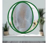 Ventana Redonda Con Rotación De 360° Alrededor Del Centro, Ventana De Aluminio Y Vidrio Con Manijas, Para Baño, Cocina, Ático, Oficina, Cafetería,Green 2,75cm/29.5in