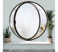 Ventana Redonda Con Rotación De 360° Alrededor Del Centro, Ventana De Aluminio Y Vidrio Con Manijas, Para Baño, Cocina, Ático, Oficina, Cafetería,Black 1,80cm/31.3in