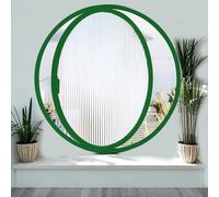 Ventana Redonda Con Rotación De 360° Alrededor Del Centro, Ventana De Aluminio Y Vidrio Con Manijas, Para Baño, Cocina, Ático, Oficina, Cafetería,Green 1,100cm/39in