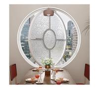 Ventana Redonda de aleación de Aluminio, giratoria de 40-100 cm con manijas y burlete, Ventana de Repuesto para cobertizo con Vidrio Templado de 5 mm de Espesor (Blanca, 80 cm/31,5 Pulgadas)