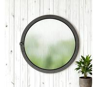 Ventana redonda de ventilación giratoria, diseño de marco de vidrio templado para cocina, baño, sala de estar