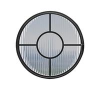 Ventana Redonda Giratoria Con 8mm Vidrio Templado, Ventanas De Cobertizo De Aleación De Aluminio Giratorias 360°, Ventanas de Ojo de Buey Ventilación Moderna for Baño, Cocina, Sótano(Nero,75cm)