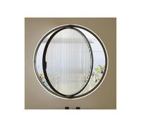 Ventana Redonda Giratoria De 360° Con Vidrio Templado De Aleación De Aluminio. Ideal Para Dormitorios, Cocinas, Baños Y Salas De Estar.(Black,80cm)