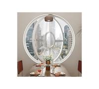 Ventana Redonda giratoria de 360°, de aleación de Aluminio y Vidrio Templado, con bisagra pivotante, con manija con Cerradura, Ventana de Embudo, Ventana de Ojo de Buey para ventilación de
