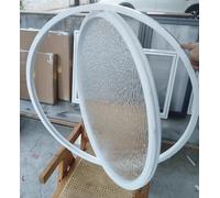 Ventana Redonda giratoria empotrada de aleación de Aluminio, rotación de 360° con Vidrio Templado y manijas, ventilación como reemplazo para Sala de Estar, Oficina, cafetería, Blanca, 100 cm